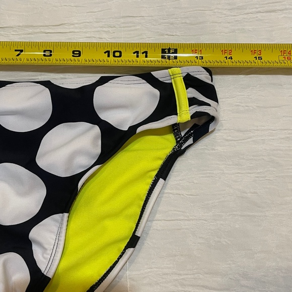 Justice Girls Swimsuit Tankini Size 16 Yellow Black Polka Dot - Picture 14 of 14